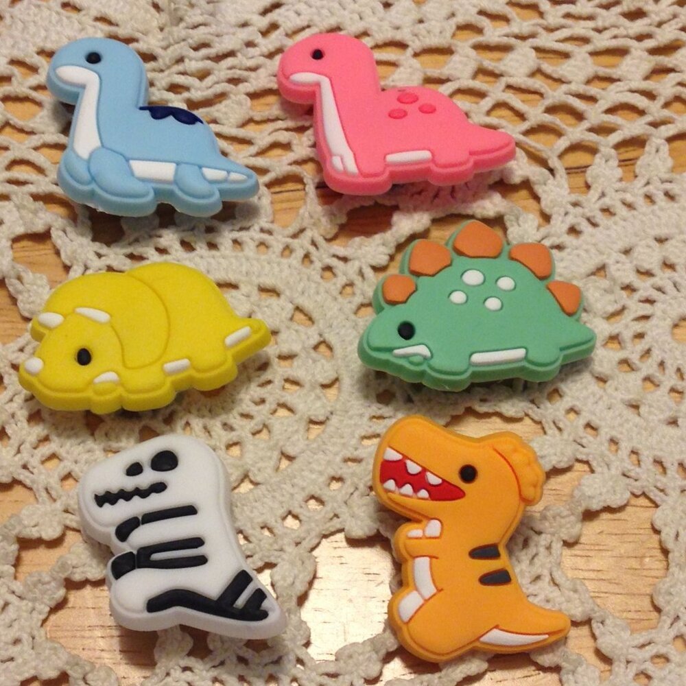 Dinosaur Jibbitz - Dino shoe charms for CROCS or similar shoe